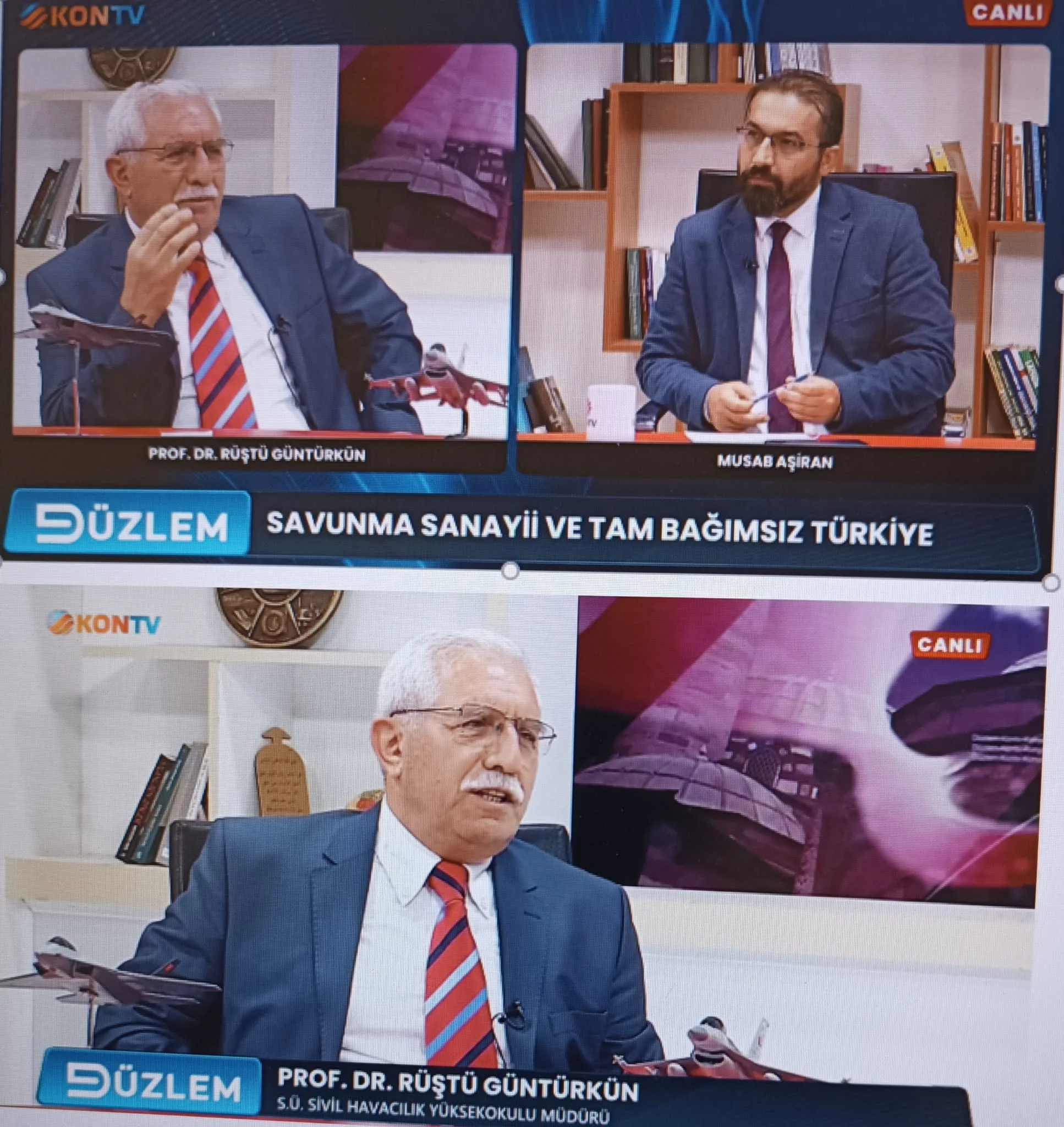 Yüksekokulumuz Müdürü Prof.Dr. Rüştü GÜNTÜRKÜN, KONTV'de yayımlanan Düzlem Programında "Savunma Sanayii ve Tam Bağımsız Türkiye" konusunda değerlendirmelerde bulundu.